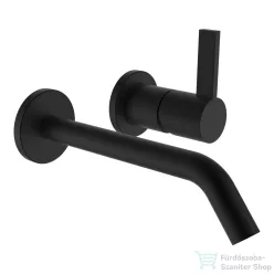   Laufen Kartell By Laufen falsík alatti mosdócsaptelep 175 mm-es kifolyóval,leeresztő nélkül PVD Matt titán fekete H3113360811201