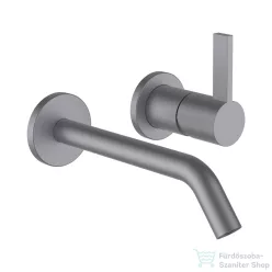   Laufen Kartell By Laufen falsík alatti mosdócsaptelep 175 mm-es kifolyóval,leeresztő nélkül,Szálhúzott rozsdamentes acél H3113360901201