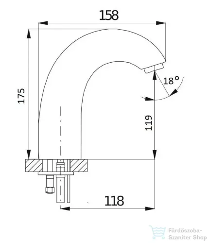 Jika SENSOR elektronikus mosdó csaptelep, króm H3151T20043211