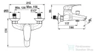 Jika DEEP BY JIKA kádtöltő csaptelep zuhanyszett nélkül, króm H3211U70044001