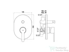Jika LYRA SMART falsík alatti kád/zuhany csaptelep alaptesttel, króm H3211Z60040001
