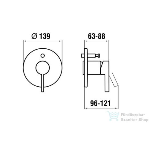 Laufen Kartell By Laufen falsík alatti kád /zuhany csaptelep,Szálhúzott rozsdamentes acél H3213360900001