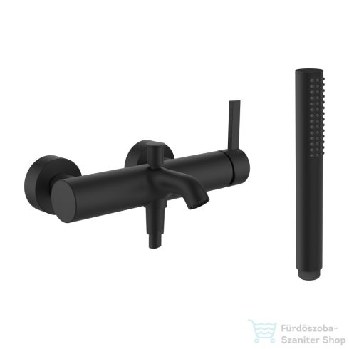 Laufen KARTELL kádtöltő csaptelep zuhanyszettel, PVD matt titán fekete H3213370811411