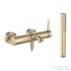   Laufen KARTELL kádtöltő csaptelep zuhanyszettel, PVD matt arany H3213370831411