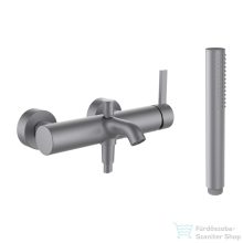   Laufen KARTELL kádtöltő csaptelep zuhanyszettel, PVD szálcsiszolt rozsdamentes acél H3213370901411