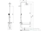 Jika MIO termosztátos zuhanyrendszer kádtöltővel, króm H3237170045711