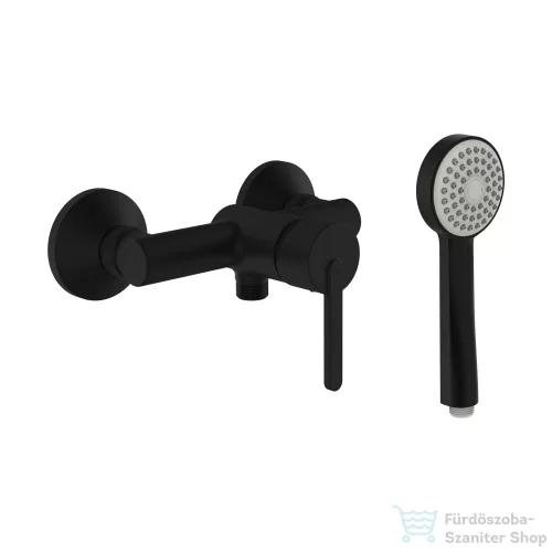 Laufen LUA zuhany csaptelep zuhanyszettel, PVD matt titán fekete H3310810811311