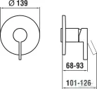 Laufen KARTELL falsík alatti kád /zuhany csaptelep, PVD rózsa arany H3313360820001