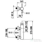 Laufen KARTELL zuhany csaptelep zuhanyszettel, PVD matt titán fekete H3313370811411
