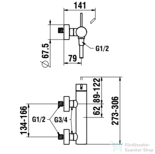 Laufen KARTELL zuhany csaptelep zuhanyszettel, PVD rózsa arany H3313370821411