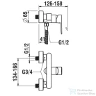 Laufen NEJA zuhany csaptelep zuhanyszettel, króm H3315170041311