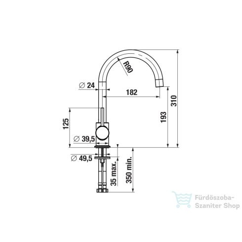 Jika MIO STYLE Cold Start magasított mosdó csaptelep leeresztő nélkül, króm H3512F10042611