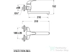 Jika DINO fali mosogató csaptelep 210 mm-es kifolyóval, króm H3517270043101