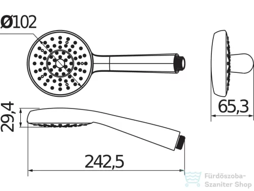 Jika RIO 1 funkciós kézizuhany, króm H3611R20041511