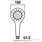 Laufen MyTwin100 kézi zuhany, 1 funkció, króm H3619820041531