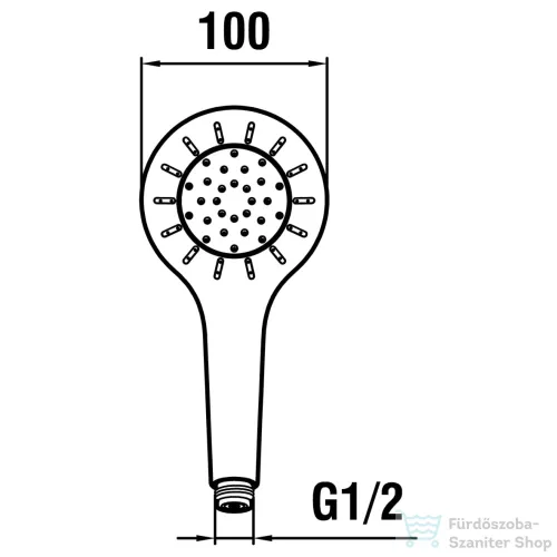 Laufen MyTwin100 kézi zuhany, 1 funkció, króm H3619820041531