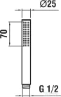 Laufen TwinStick kézizuhany,PVD matt arany H3619850831251