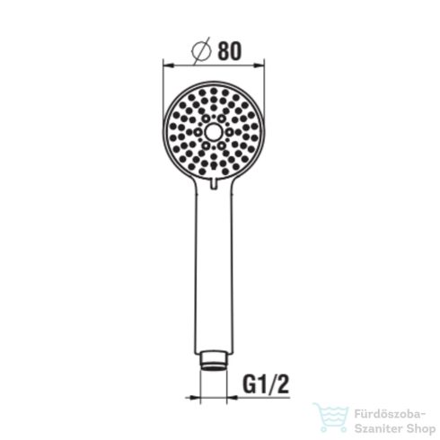 Laufen Stella kézizuhany, 3-funkció, PVD matt halvány arany H3619850833311