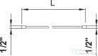 Laufen Simiflex 160 cm-es zuhanycső,PVD matt arany H3629800831311