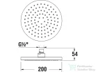 Jika MIO 20 cm-es fejzuhany, fényes króm H3677100040421