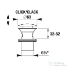 Jika Mio Style click-clack leeresztő,matt fekete H3702F97161031