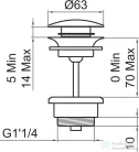 Laufen cllick-clack leeresztő, króm H3709890041041