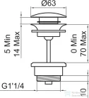 Laufen cllick-clack leeresztő,PVD szálcsiszolt rozsdamentes acél H3709890901041
