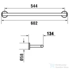 Laufen NIARA 60,2 cm-es dupla törölközőtartó, csiszolt rózsaarany H3810621680021