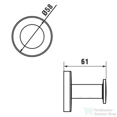 Laufen NIARA törölközőtartó, króm H3810630040001