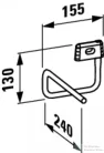 Laufen Val Törölköző tartó 26,5 × 14 × 7,5 cm, illeszthető a H815285 mosdóhoz H3812820040001 ( 381282 )