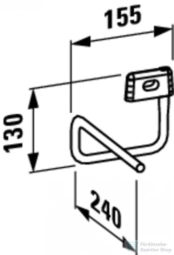 Laufen Val Törölköző tartó 26,5 × 14 × 7,5 cm, illeszthető a H815285 mosdóhoz H3812820040001 ( 381282 )