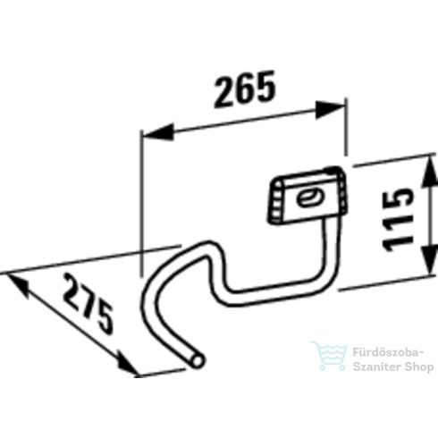 Laufen Val Törölköző tartó 40,5 × 7,5 cm, illeszthető a H815288 mosdóhoz H3812850040001 ( 381285 )