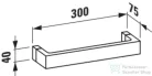 Laufen Kartell By Laufen 30 cm-es törölközőtartó,Áttetsző fekete H3813300910001