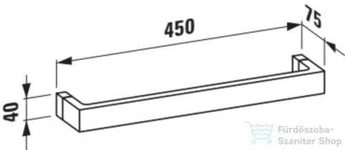 Laufen Kartell By Laufen 45 cm-es törölközőtartó,Borostyán H3813310810001