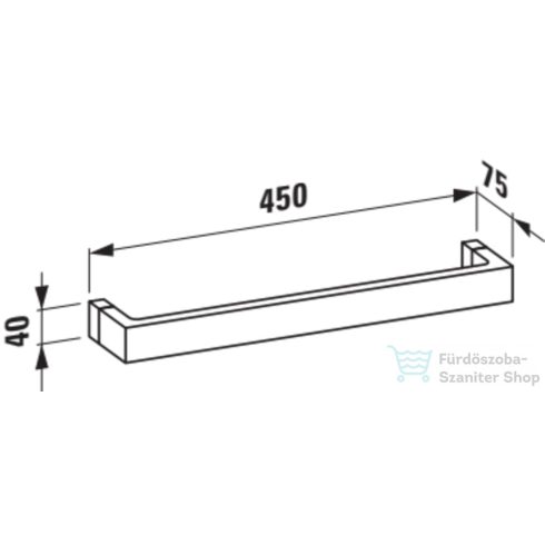 Laufen Kartell By Laufen 45 cm-es törölközőtartó,Mandarin narancssárga H3813310820001