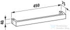 Laufen Kartell By Laufen 45 cm-es törölközőtartó,Áttetsző fehér H3813310900001