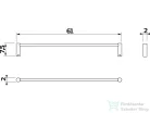 Jika BASIC 61 cm-es törölközőtartó, króm H3813A20040001