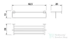 Jika BASIC 62,5 cm-es törölközőtartó polc, króm H3813A60040001