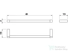 Jika PURE 40 cm-es törölközőtartó, króm H3813B10040001