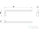 Jika PURE 41 cm-es elforgatható törölközőtartó, króm H3813B10044001