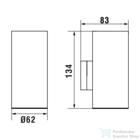 Laufen NIARA fali fogkefetartó pohár, fényes rózsaarany H3820611620001