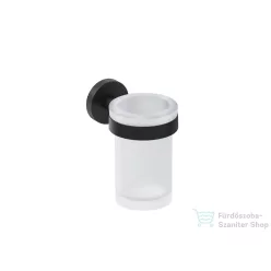   Jika MIO STYLE fali pohártartó matt üveg pohárral, matt fekete H3822F17160001