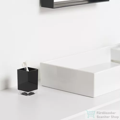 Laufen Kartell By Laufen Boxy fogmosó pohár,Áttetsző fekete H3823300910001