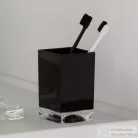Laufen Kartell By Laufen Boxy fogmosó pohár,Áttetsző fekete H3823300910001