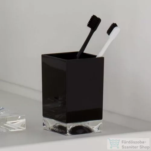 Laufen Kartell By Laufen Boxy fogmosó pohár,Áttetsző fekete H3823300910001