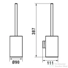 Laufen NIARA fali WC-kefe tartó, halvány matt arany H3840611650001