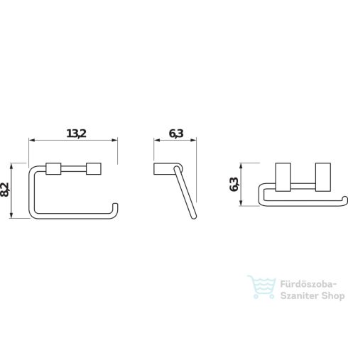 Jika PURE fali WC papír tartó, króm H3843B20041001