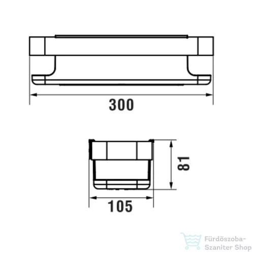 Laufen NIARA 30 cm-es fali tárolókosár, halvány matt arany H3850611650011
