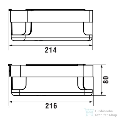 Laufen NIARA 21,4x21,6 cm-es fali sarok tárolókosár, halvány matt arany H3850611650021