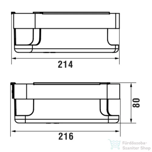 Laufen NIARA 21,4x21,6 cm-es fali sarok tárolókosár, csiszolt rózsaarany H3850611680021